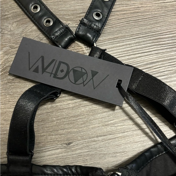 Dolls Kill / Widow Faux Leather Underbust Corset - Picture 4 of 4